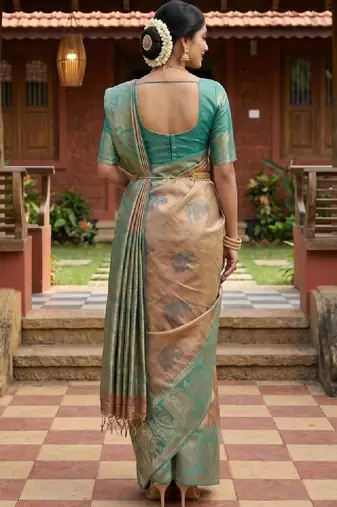 Woven design zari art silk designer kanjeevaram saree