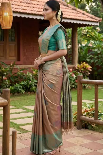 Woven design zari art silk designer kanjeevaram saree