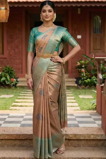 Woven design zari art silk designer kanjeevaram saree