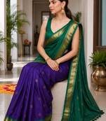 Woven design zari pure cotton kanjeevaram saree