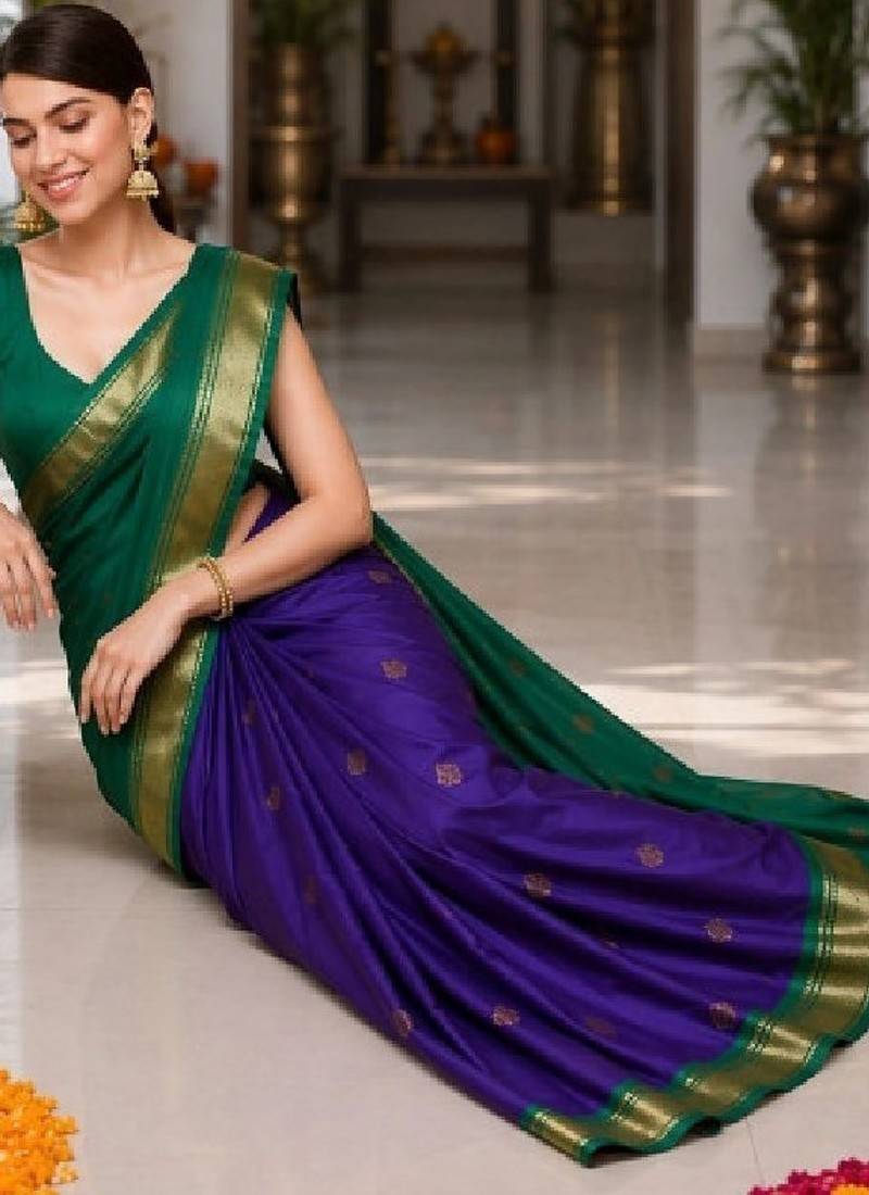 Woven design zari pure cotton kanjeevaram saree
