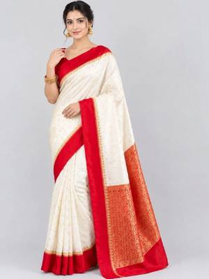 Woven design zari art silk kanjeevaram saree 1