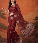 Floral zari pure cotton kanjeevaram saree
