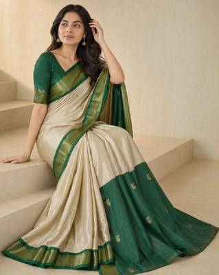Woven design pure cotton kanjeevaram saree 2