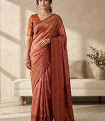 Woven design zari silk blend kanjeevaram saree