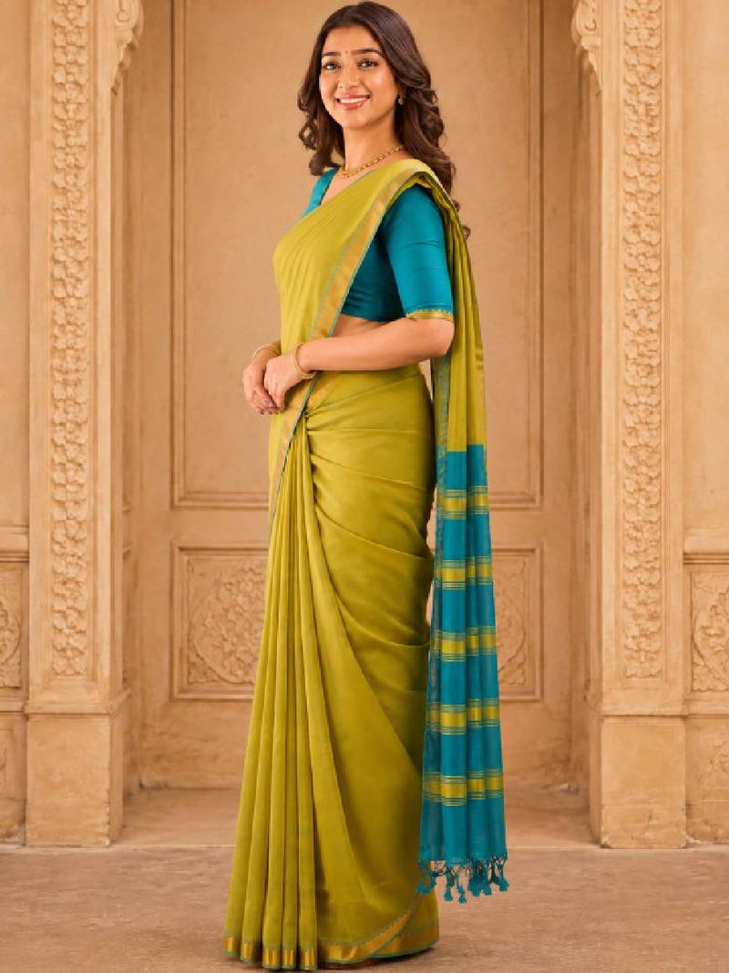 Woven design handloom kanjeevaram saree