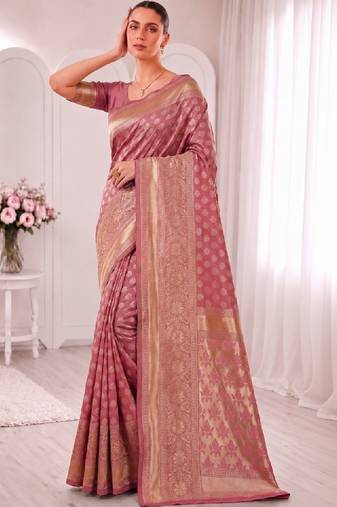 Woven design zari silk blend handloom kanjeevaram saree