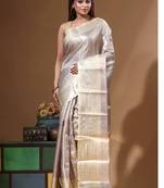 Woven design zari silk blend kanjeevaram saree