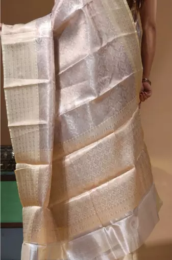 Woven design zari silk blend kanjeevaram saree