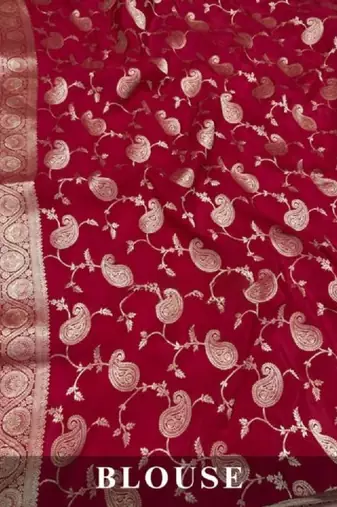 Embellished silk blend kanjeevaram saree