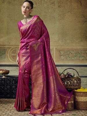 Zari silk blend designer kanjeevaram sarees 1