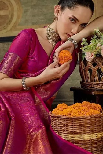 Zari silk blend designer kanjeevaram sarees
