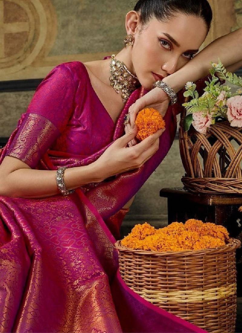 Zari silk blend designer kanjeevaram sarees