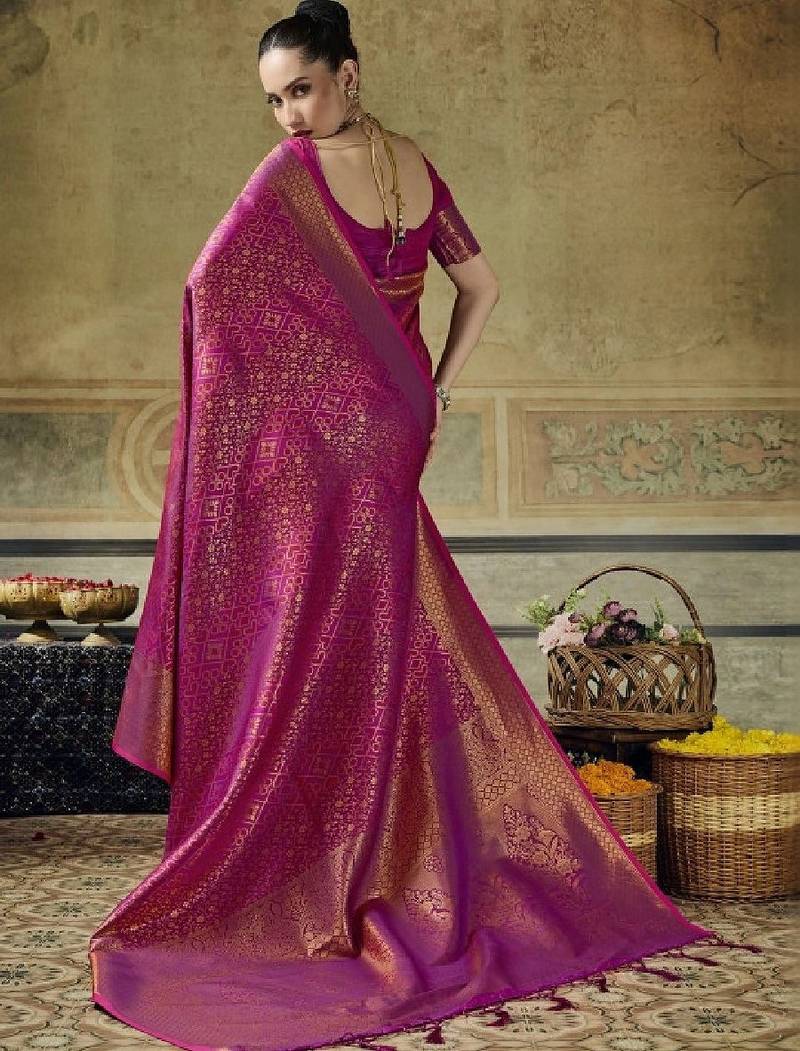 Zari silk blend designer kanjeevaram sarees