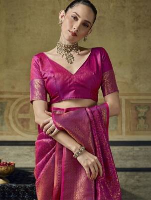 Zari silk blend designer kanjeevaram sarees 4