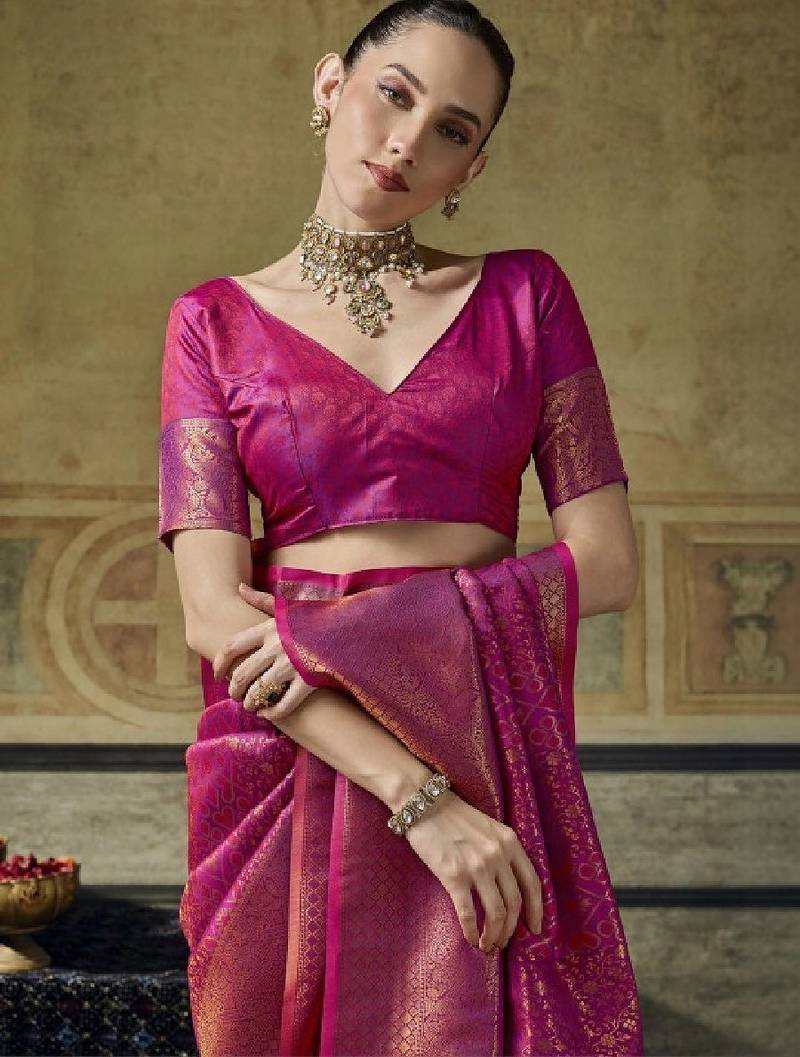Zari silk blend designer kanjeevaram sarees