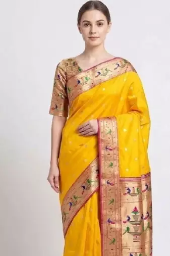 Woven design zari art silk kanjeevaram saree