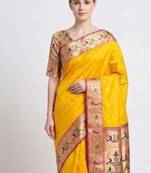 Woven design zari art silk kanjeevaram saree