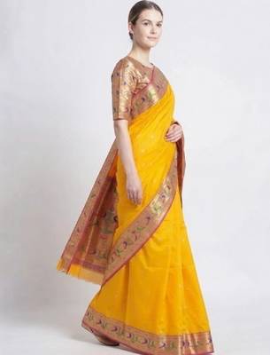 Woven design zari art silk kanjeevaram saree 3