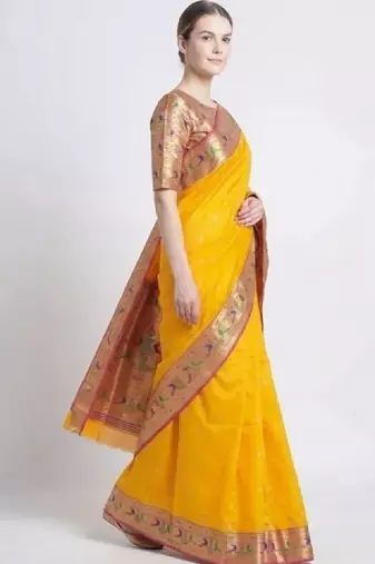 Woven design zari art silk kanjeevaram saree