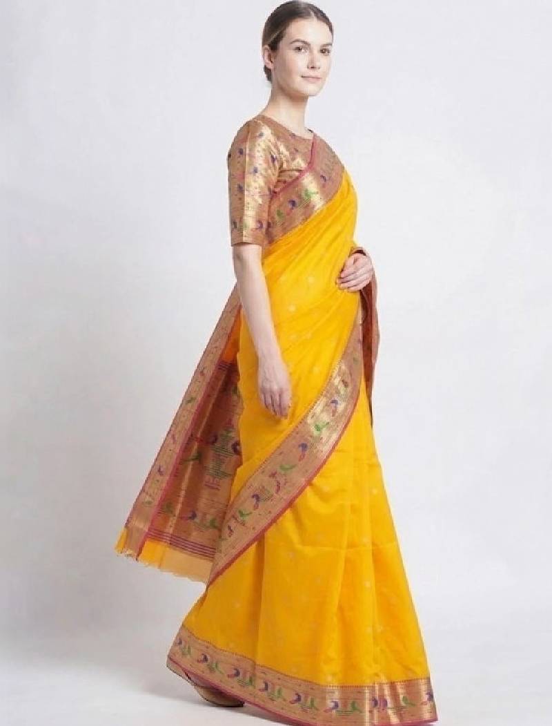 Woven design zari art silk kanjeevaram saree