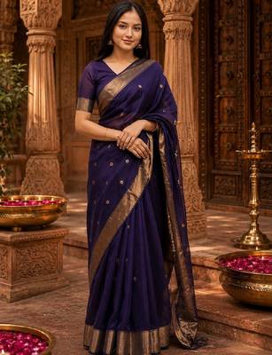 Woven design zari handloom kanjeevaram saree 1