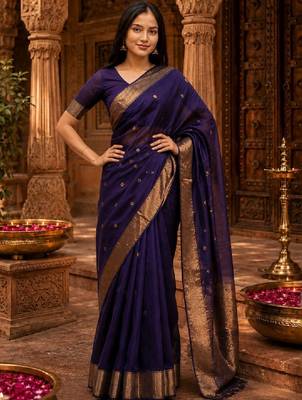 Woven design zari handloom kanjeevaram saree 3