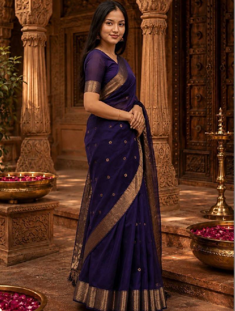Woven design zari handloom kanjeevaram saree