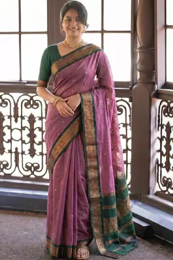Woven design zari pure cotton kanjeevaram saree