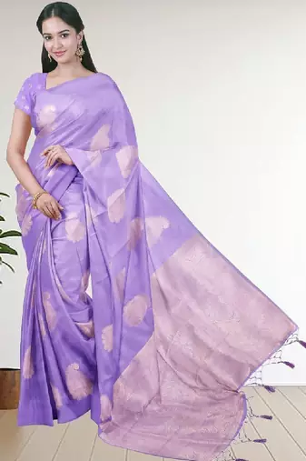 Ethnic motifs zari art silk handloom kanjeevaram saree