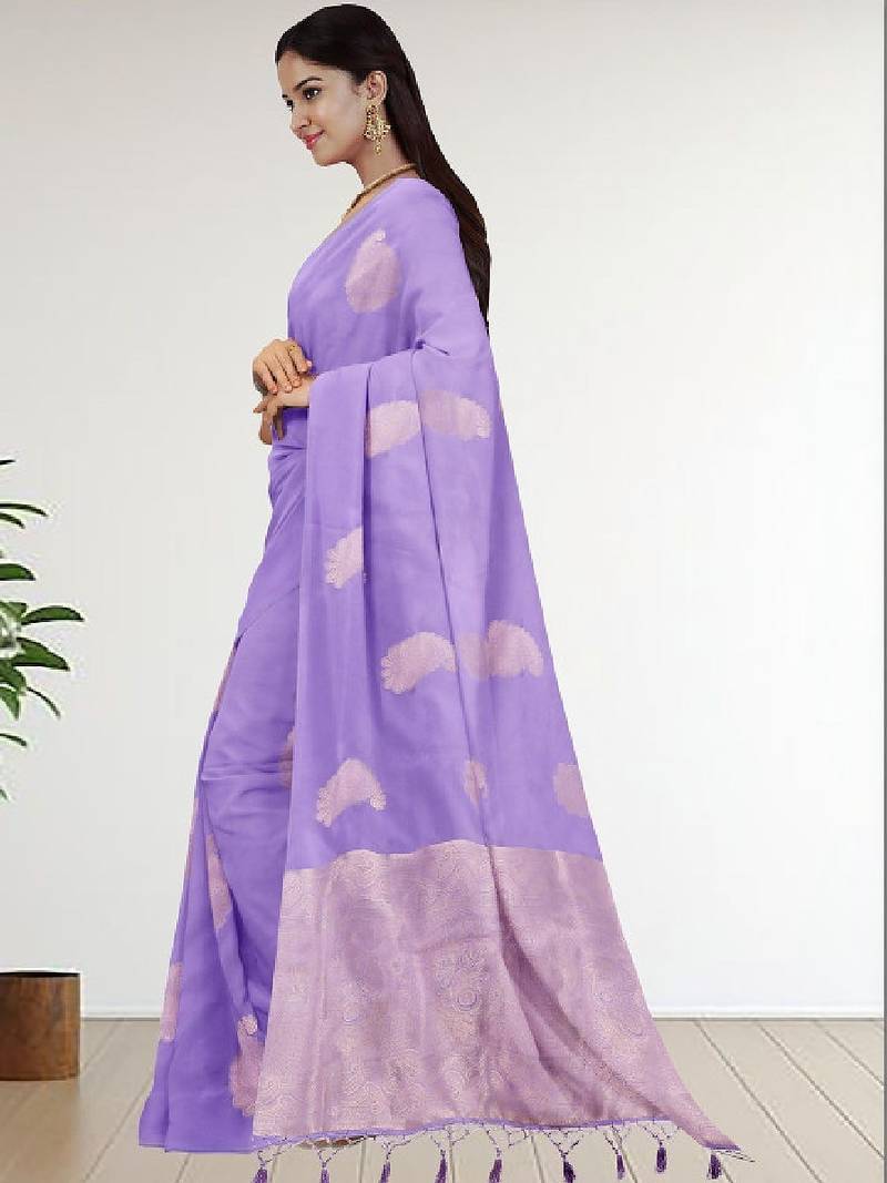 Ethnic motifs zari art silk handloom kanjeevaram saree
