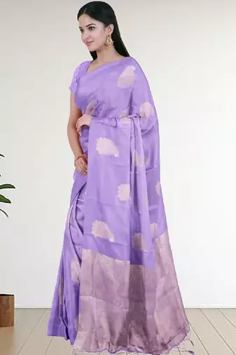Ethnic motifs zari art silk handloom kanjeevaram saree