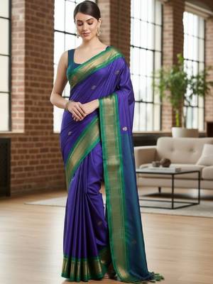 Zari pure cotton kanjeevaram saree 3