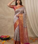 Woven design zari art silk kanjeevaram saree