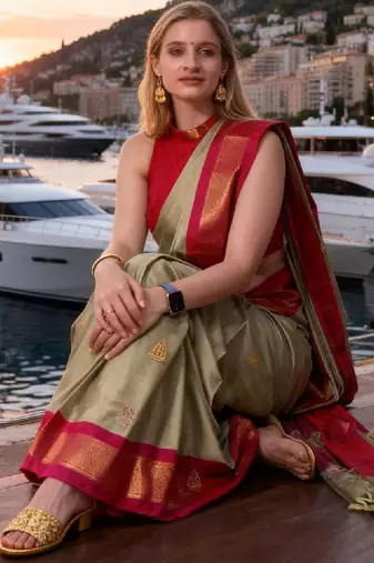 Zari pure cotton kanjeevaram saree