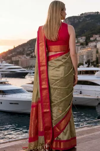 Zari pure cotton kanjeevaram saree