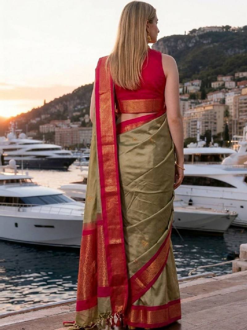 Zari pure cotton kanjeevaram saree