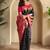 Ethnic motifs woven design zari silk blend kanjeevaram saree with blouse piece