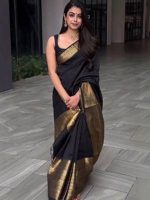 Woven design zari art silk designer kanjeevaram saree 4