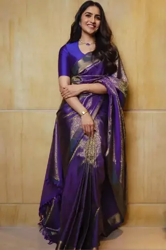 Woven design zari art silk kanjeevaram saree