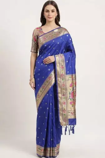 Woven design zari art silk kanjeevaram saree