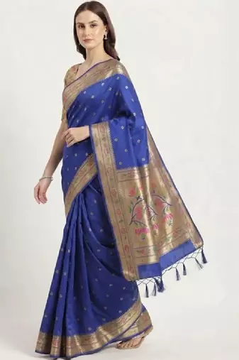 Woven design zari art silk kanjeevaram saree