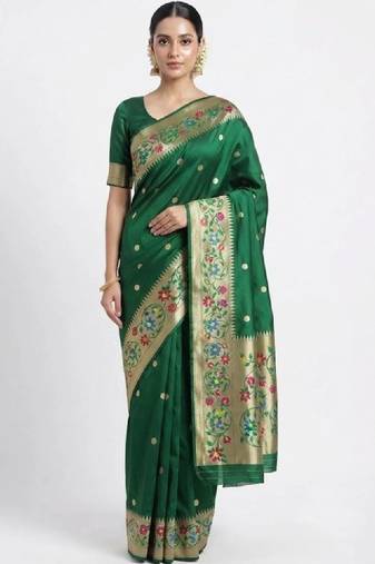 Woven design zari art silk kanjeevaram saree