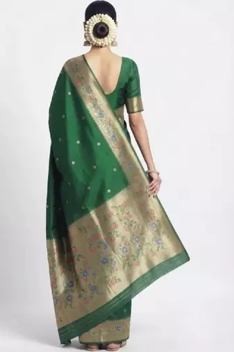 Woven design zari art silk kanjeevaram saree