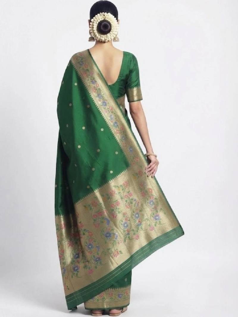 Woven design zari art silk kanjeevaram saree