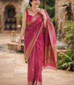 Woven design zari art silk kanjeevaram saree