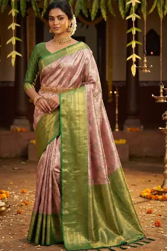 Woven design zari art silk handloom kanjeevaram saree