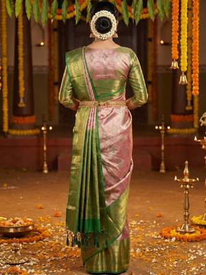Woven design zari art silk handloom kanjeevaram saree 2