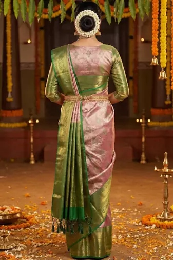 Woven design zari art silk handloom kanjeevaram saree