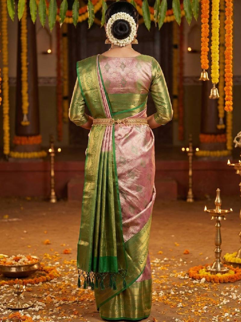 Woven design zari art silk handloom kanjeevaram saree